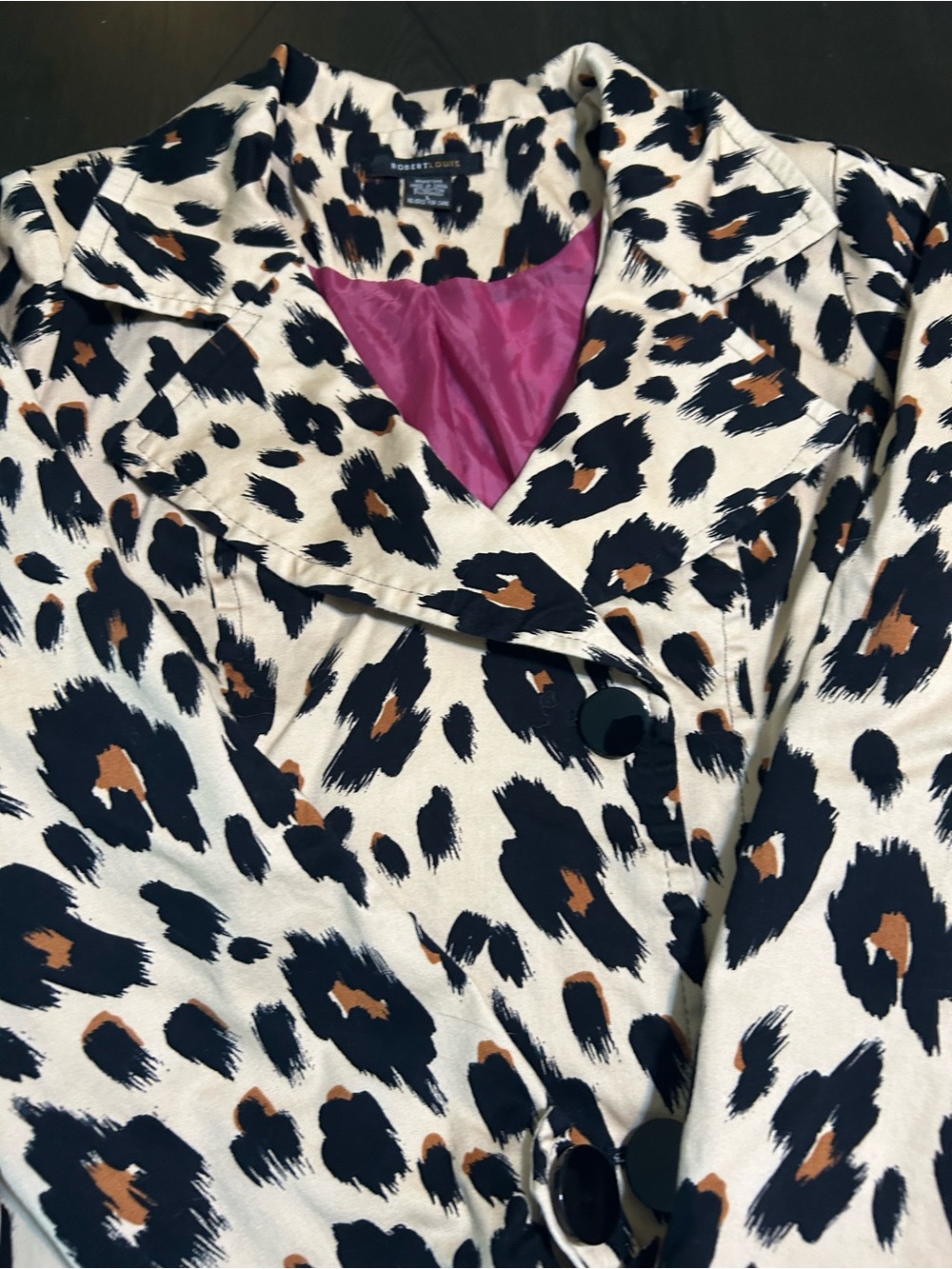 Robert Louis Leopard Print Trench Coat - Beige, Black & Brown - Picture 8 of 13
